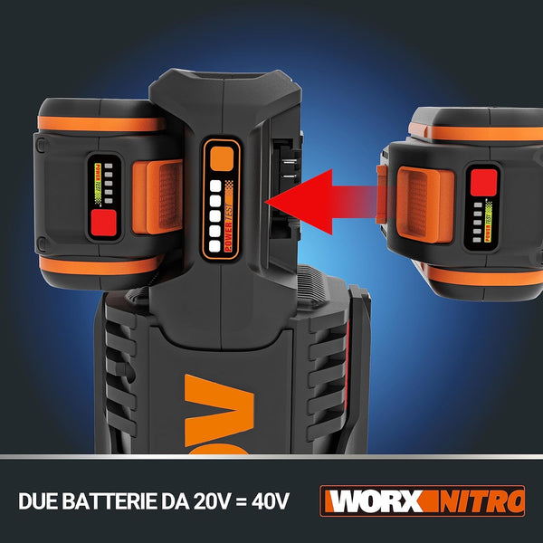 Decespugliatore professionale a doppia batteria da 40V