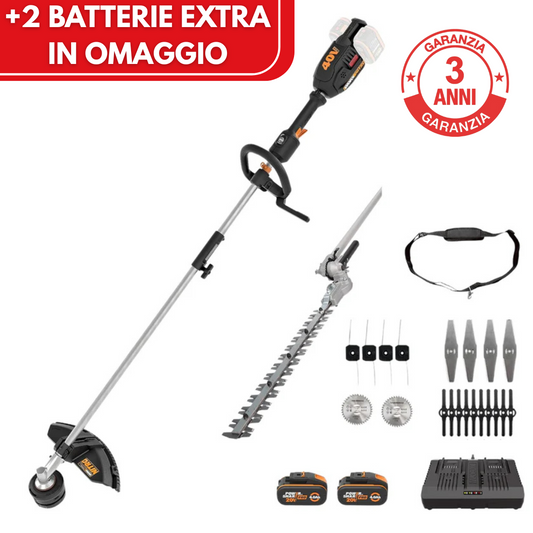 Decespugliatore professionale a doppia batteria da 40V